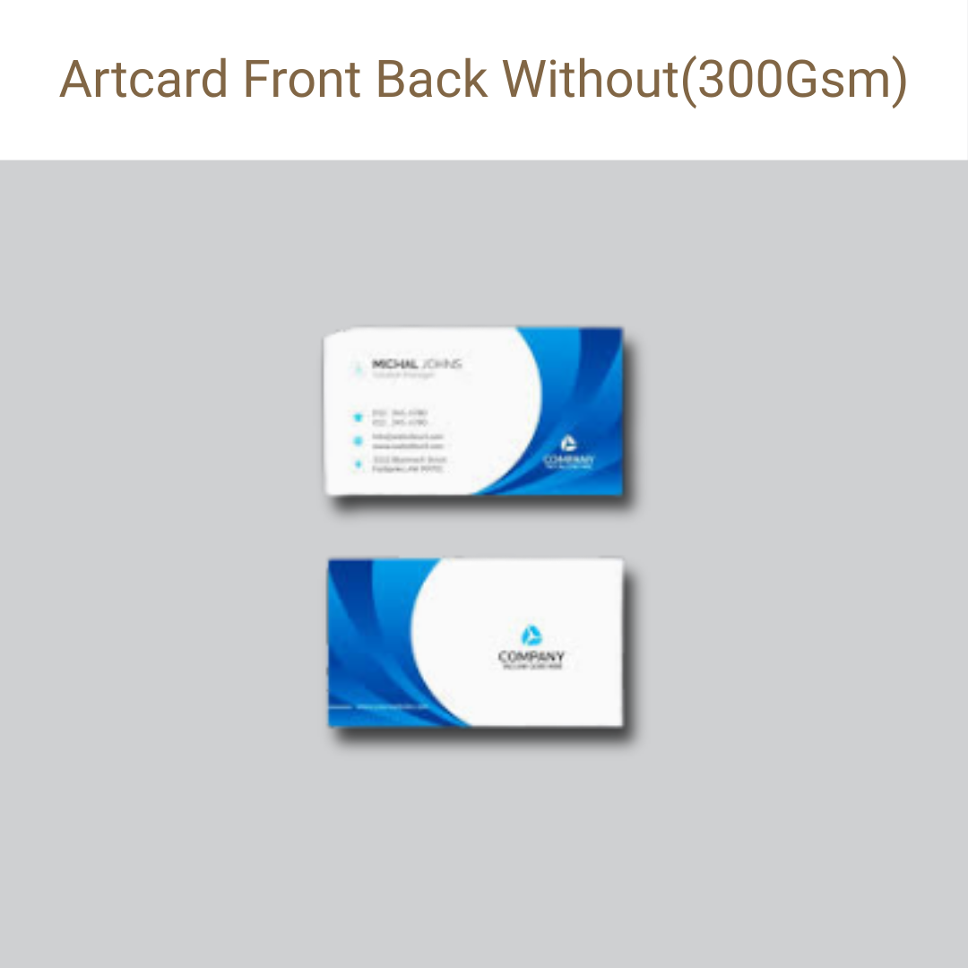 Picture of Art Card – 300 GSM – Front & Back WITHOUT LAMI