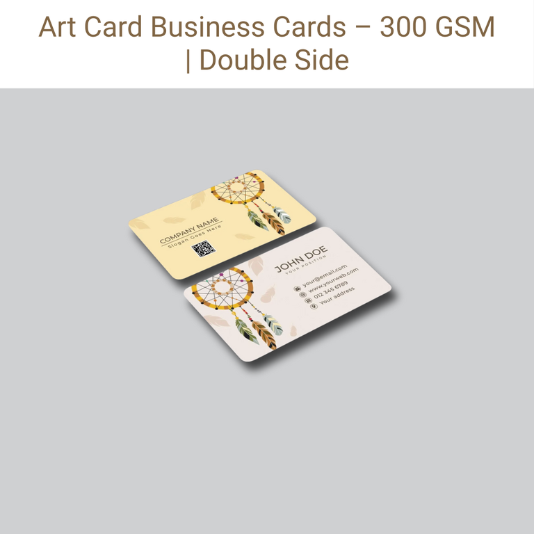 Picture of Art Card – 300 GSM – Front & Back WITHOUT