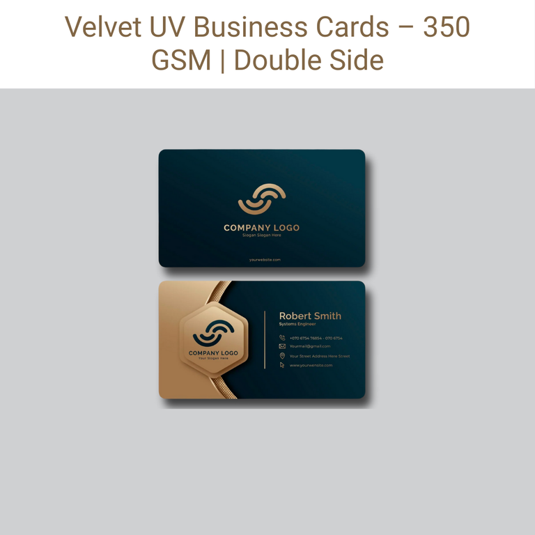 Picture of Velvet Card – 350 GSM – Front & Back – UV 500 QTY 