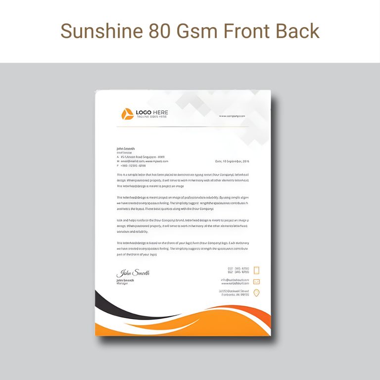 Picture of Sunshine Paper – 80 GSM – Front & Back – Qty 2000